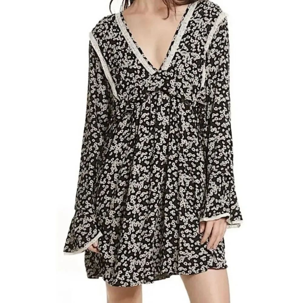 Free People babydoll tunic floral dress